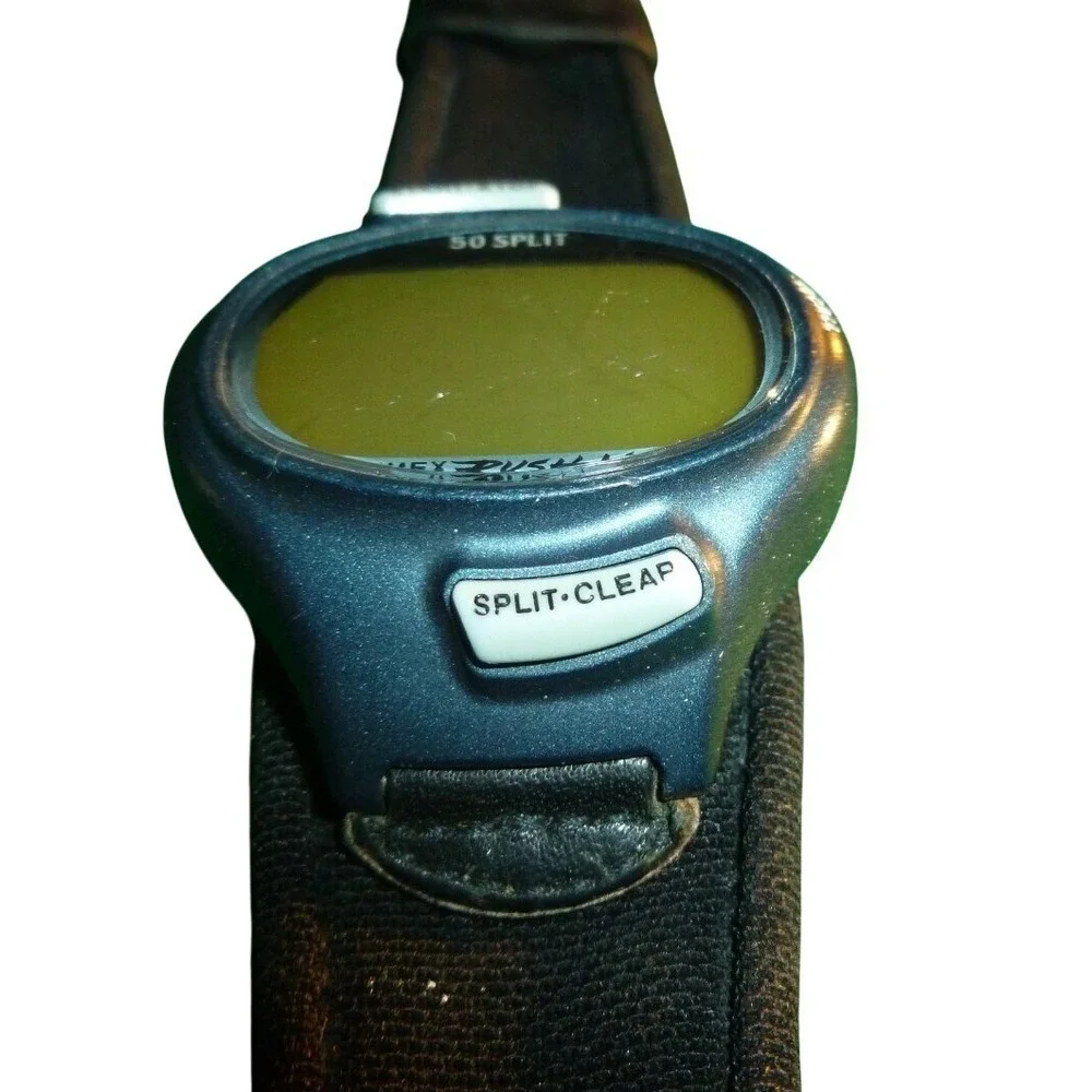 Timex Rush V02 50 Split Digital Sport Watch Metallic Blue‎ Indiglo Fabric Strap